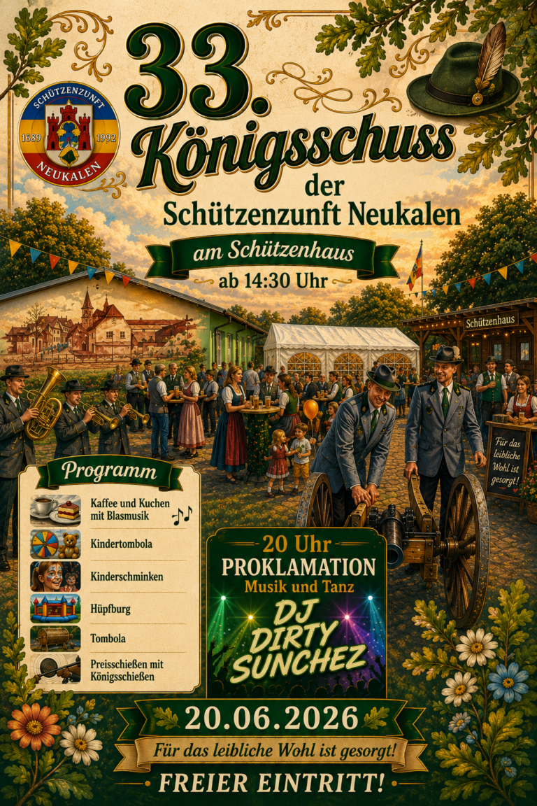 Schützenfest in Neukalen, am Samstag, den 20. Juni 2026